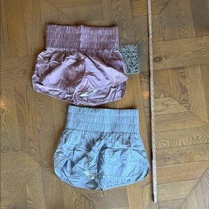 FP Movement by Free People Metallic Pink and Gray Athletic Shorts